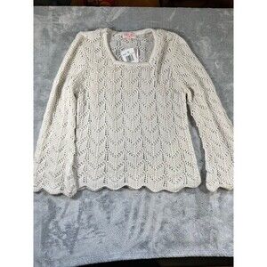 Girls size L Poof BOHO sweater crochet sweater NWT
